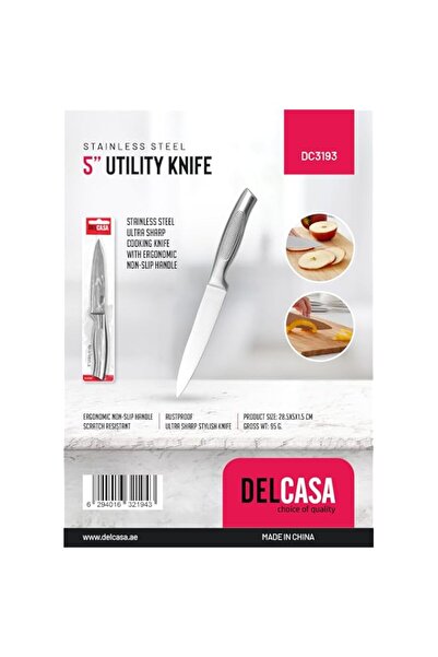 Generic Delcasa DC3193 Utility Knife, 5 Inch Size, Silver