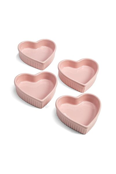 Generic Paris Hilton Heart Shaped Ceramic Ramekins, 4-Piece