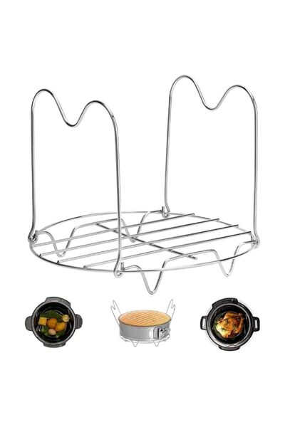 Generic Createy Steamer Rack Trivet with Handles Compatible with Instant Pot ...