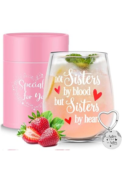 Generic Yalucky Wine Glasses with Not Sisters by Blood but Sisters by Heart F...