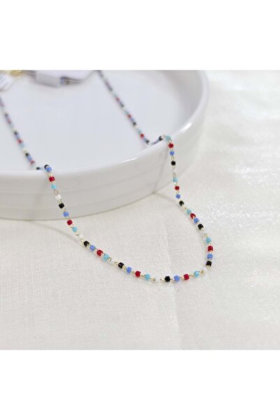 Güler Yüzlü Silver Xuping Mini Colorful Bead Chain Necklace 42+5 cm Gold