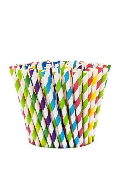 Generic 200 Pack Eco-Friendly Paper Drinking Straws - Durable, Non-Soggy, Mul...