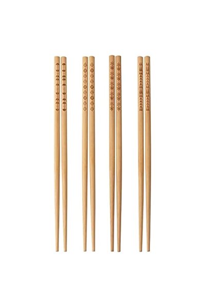 Generic jqm TREBENT Chopsticks 4 Pairs Bamboo