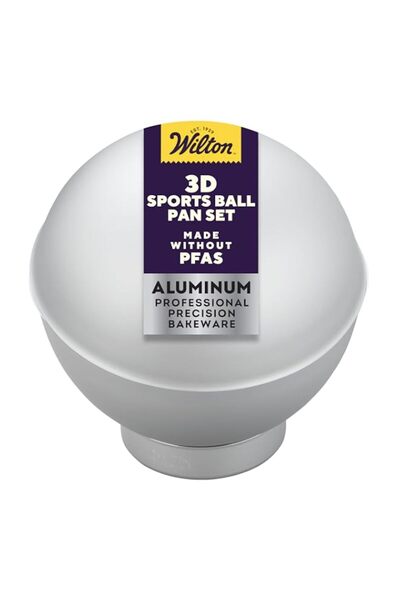 Generic Wilton 3D Sports Ball Cake Pan, 4-Piece Set Includes 2 Stands and 2 P...