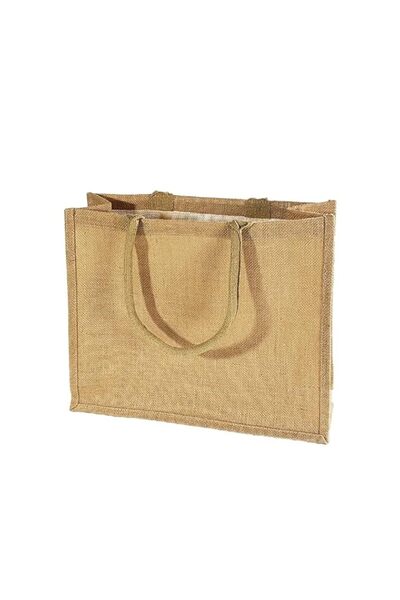 Generic Natural Burlap Totes Reusable Jute Bags Gusseted for Beach, Shopping ...