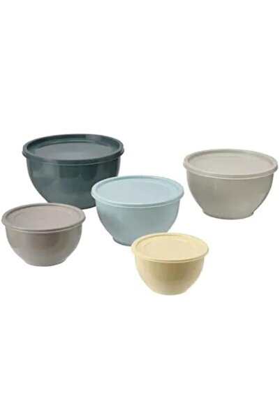 Generic Ikea Plastic Bowls With Lid Combo Set For Serving/Mixing/Storage,Mixe...
