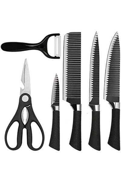Generic Chef Knife Set for Kitchen, Sharp Stainless Steel Non-Stick 6 Pieces ...