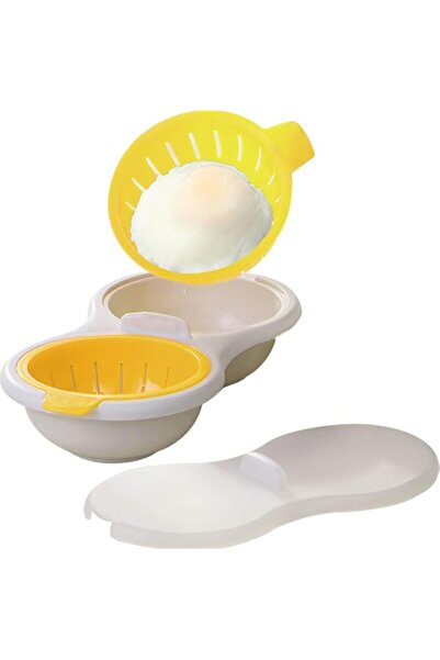 Generic YelaJoy Microwave Egg Poacher 2 Eggs, Double Layer Egg Boiler for Mic...