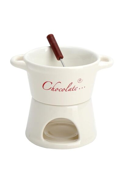 Generic Fondue Mug Chocolate Melting Set with Fork - 300ML Chocolate Fondue S...