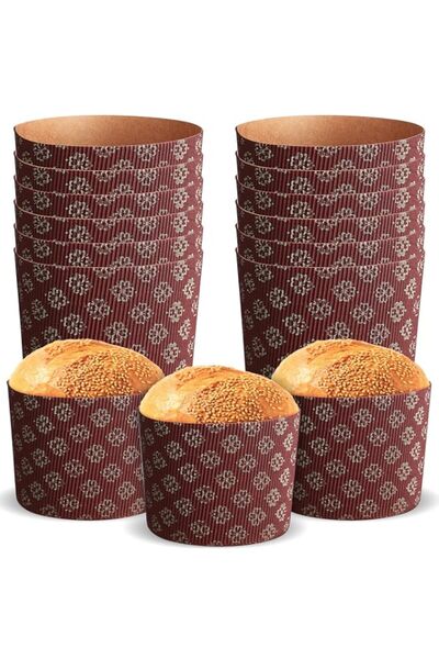 Generic 12 oz Easter Panettone Paper Mold- 12 Pcs Paska Bread Forms Easter Pa...