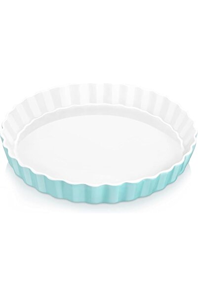 Generic THE WHITE SHOP Porcelain Quiche Baking Dish,10 Inch Reusable Pie Pan ...
