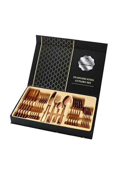 Generic Arabest Silverware Set，24-Piece Stainless Steel Flatware Service for ...