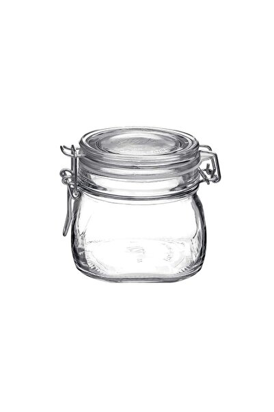 Generic Bormioli Rocco Fido 17.5 Ounce Glass Storage Jars:, 17 Ounce, Clear