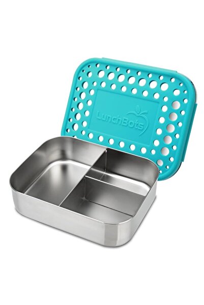 Generic LunchBots Trio II Stainless Steel Food Container - Three Section Desi...