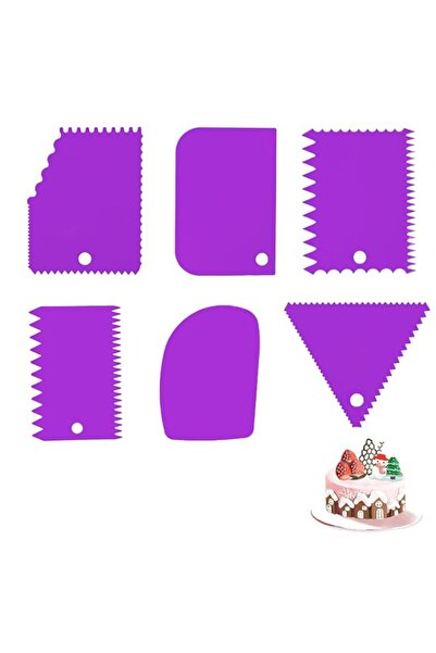 Generic NiCoLa 6PCS Cake Scraper, Cake Scraper Smoother Tool Set, Cake Smooth...