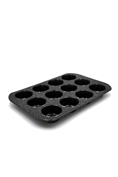 Generic Prestige Granite Stone Deep Muffin Tray 12-Cup Pans Tin | Non-Stick C...