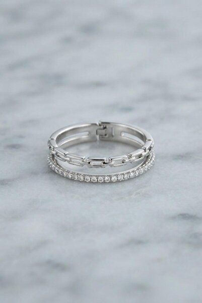 Generic Brand Chain and Zircon Stone Model Women's Ring