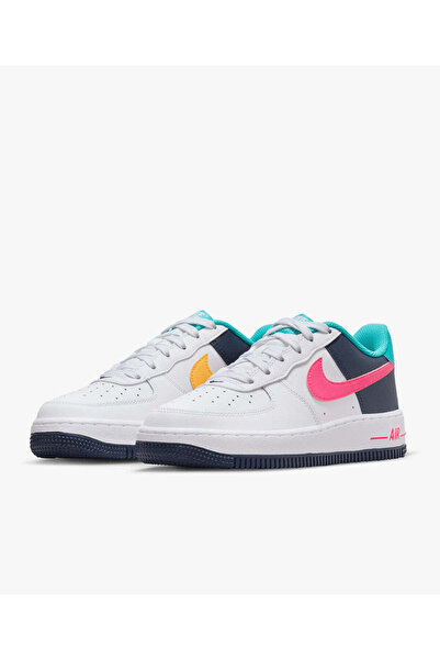 Nike Air Force 1 Beyaz-Fuşya Sneaker Ayakkabı (Blue Sport )