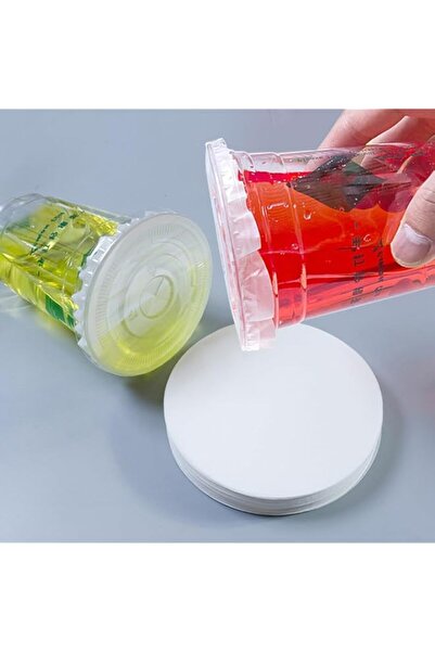 Generic 500 Pcs 5.1 Inch White Leak-Proof Cap Lid Liners - Round Sealing Pape...