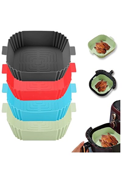 Generic LYHOLKEER Silicone Air Fryer Liners, 4Pcs Air Fryer Silicone Reusable...