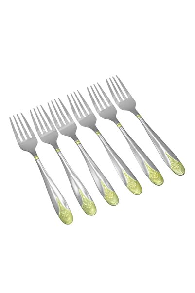 Generic RK TEA FORK CROWN , GOLD, RK0071, 6 PC SET