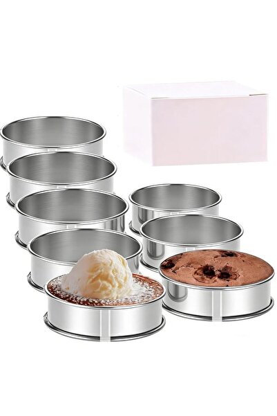 Generic 8 Pieces English Muffin Rings Crumpet Rings 3.15 Inch Stainless Steel...