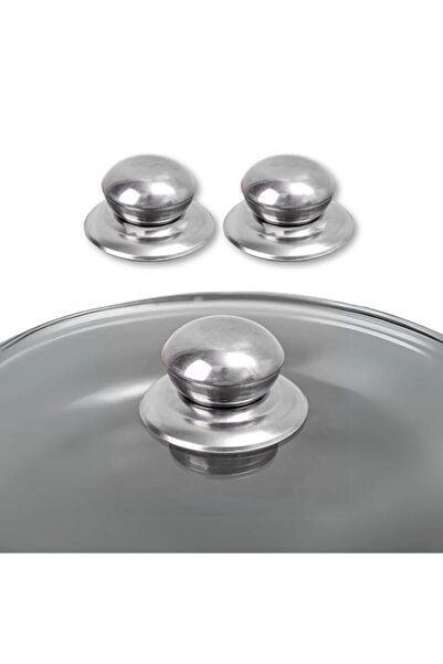 Generic Pack of 2 | Stainless Steel Pot Lid Knob Set | Silver | Universal Fit...