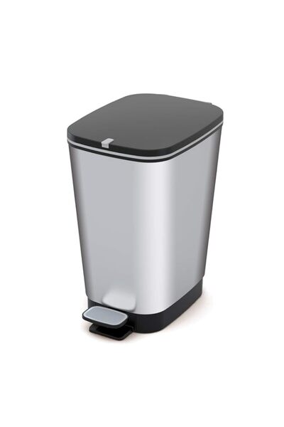 Generic Kis Chic Waste Container, Silver, 10 lt. 18 X 27X 30 H