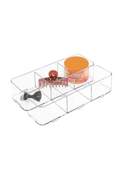 Generic iDesign Clarity Bathroom Interlocking Drawer Organizer for Cosmetics,...