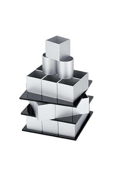 Generic RIZGHWOY Steel Cube Cake Mold Three-Layer Rotation Mousse Cake Desser...