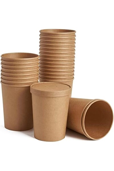 Generic ecoway Paper Disposable Cups 26 Oz - Pack Of 25 Ice Cream Cup Without...