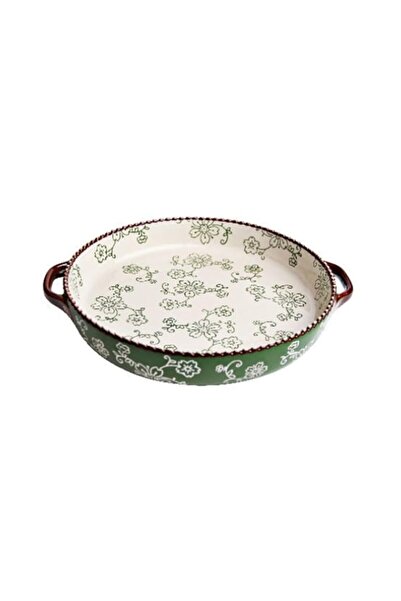 Generic Ceramic Pie Pan, 9 Inch Round Baking Dish with Double Handle, 28 Ounc...