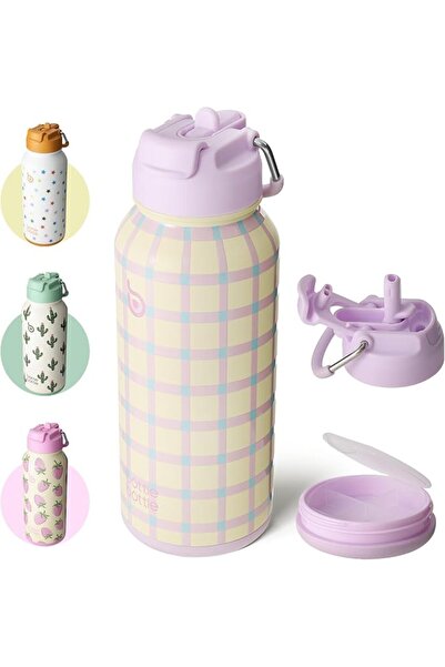BottleWorld 32oz Insulated Stainless Steel Sports Water Bottle with Straw and...