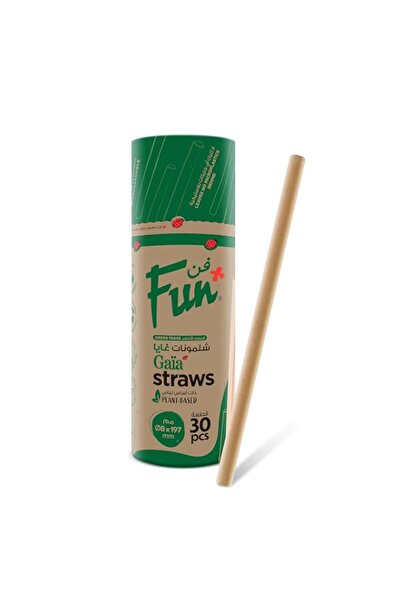Generic fun Gaia Eco Friendly Disposable Straw 8x197mm (Pack of 30), Brown