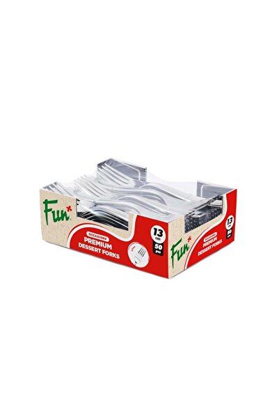 Generic FUN BY AL BAYADER فن ® Festive Premium Disposable Plastic Silver Fork...