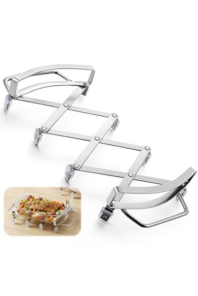 Generic Expandable Trivet with Handles, Stainless Steel Hot Plate Holder with...