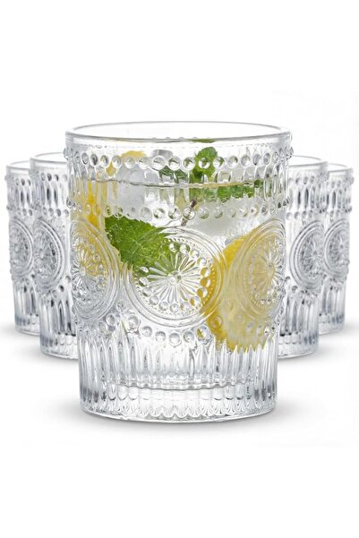 Generic Kingrol 6 Pack 270ml Hobnail Romantic Water Glasses, Premium Drinking...