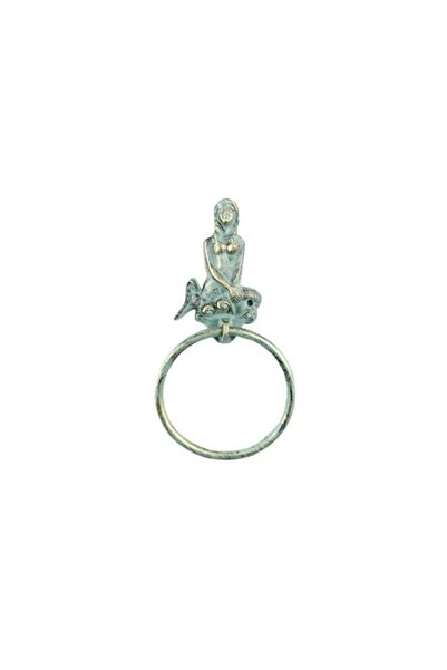 Generic Hampton Nautical Antique Bronze Cast Iron Mermaid Towel Holder 8.5 In...