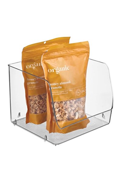 Generic Interdesign Linus Stacking Organizer Bin Large White 65370
