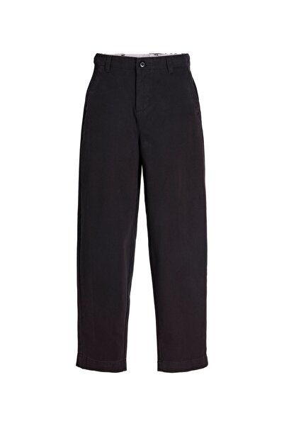 Jack & Jones Jogger Pants, Cotton, Boys, High Waist, JPSTEVAN, Black