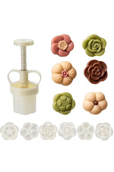 Generic Cookie Stamp 6pcs 50g Moon Cake Mold Set, Thickness Adjustable Mid Au...
