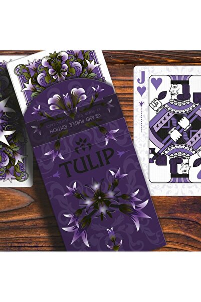 OyuncaklarÜlkesi Dutch Card House Company Grand Tulip Purple Premium Playing ...