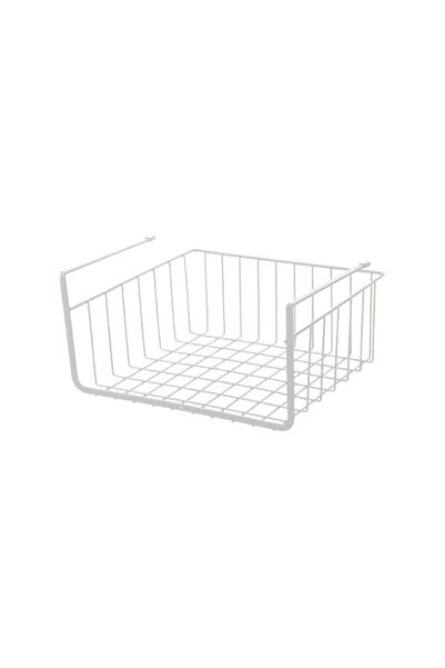 Generic Metal Wire Under Shelf Hanging Basket White 31X16X26.5Cm