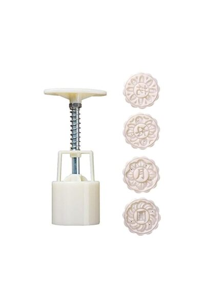 Generic Mid Autumn Festival Moon Cake Making Mould White 14X5X5Cm AMZ-N43105654A