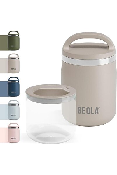GENERAL Beaola Bpa Free Stainless Steel and Tritan Food Jar Set 2 Pack 600ml