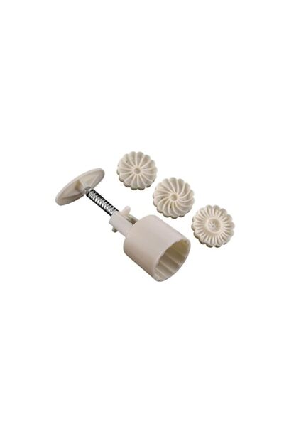 Generic Round Shape Mooncake Cutter Mould White