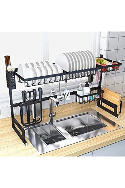 Generic Royal & Fern Dish Drying Rack Over the Sink - 2 Tier Compact Kitchen ...