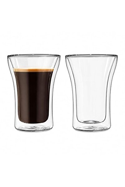 Generic BLACKSTONE Double Walled Coffee Cups, 250ml Set of 2 – Clear Insulate...