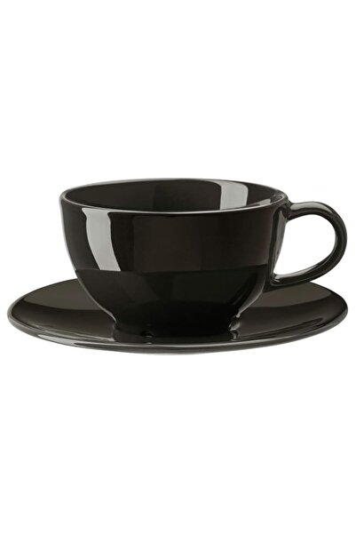 Generic Vardagen Teacup With Saucer Dark Grey