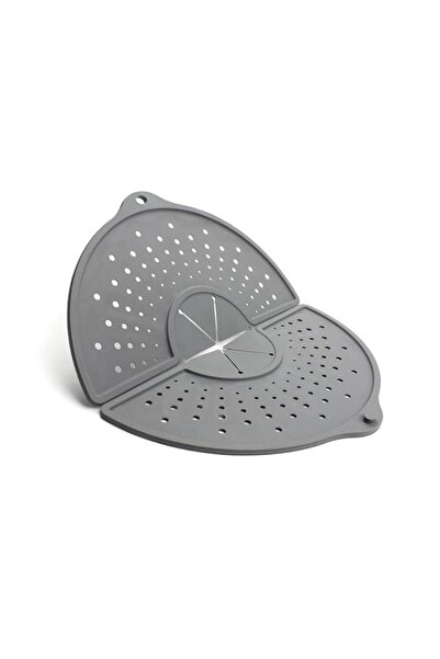Generic Foldable Silicone Splatter Screen, Grey, 35.5cm, Heat Resistant, Dish...